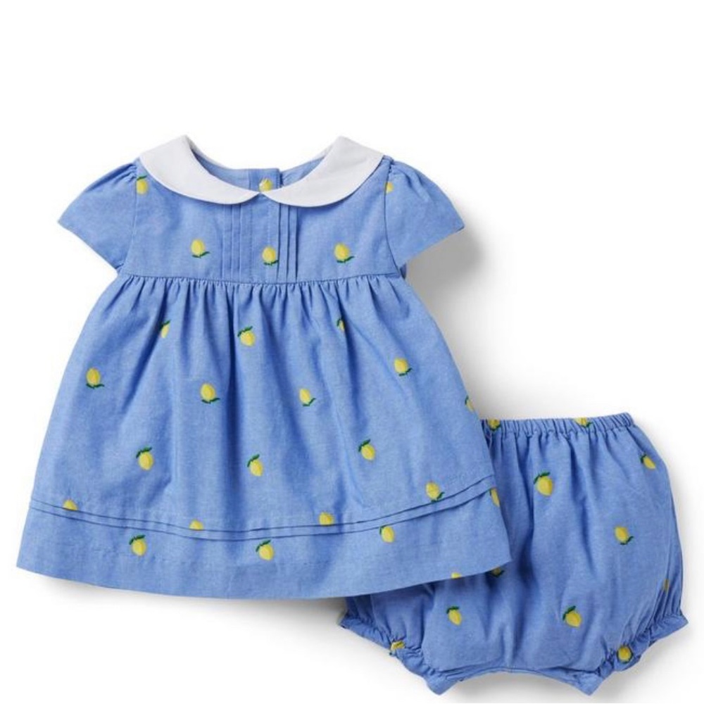 Janie and Jack Lemon Dress Size 0-3 Months